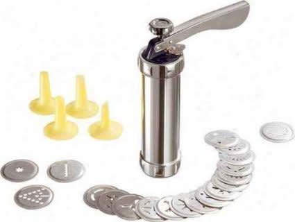 Cookie Press Machine Biscuit Maker Cake Making Decorating Gun Kitchen Aluminum Icing Sets_2