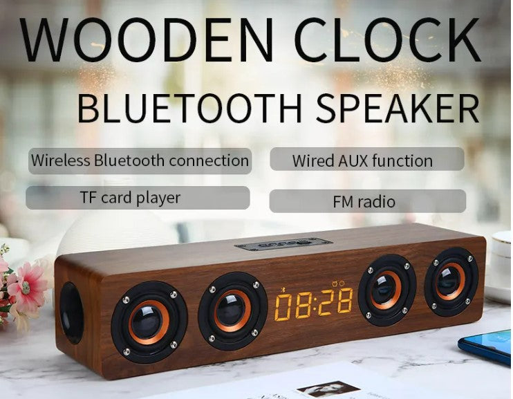 Portable Home Theater Bluetooth Speaker for TV speaker AUX USB - Brown_3