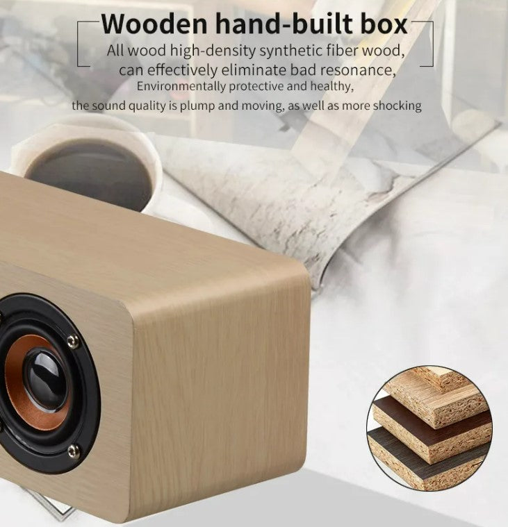 Portable Home Theater Bluetooth Speaker for TV speaker AUX USB - Brown_4