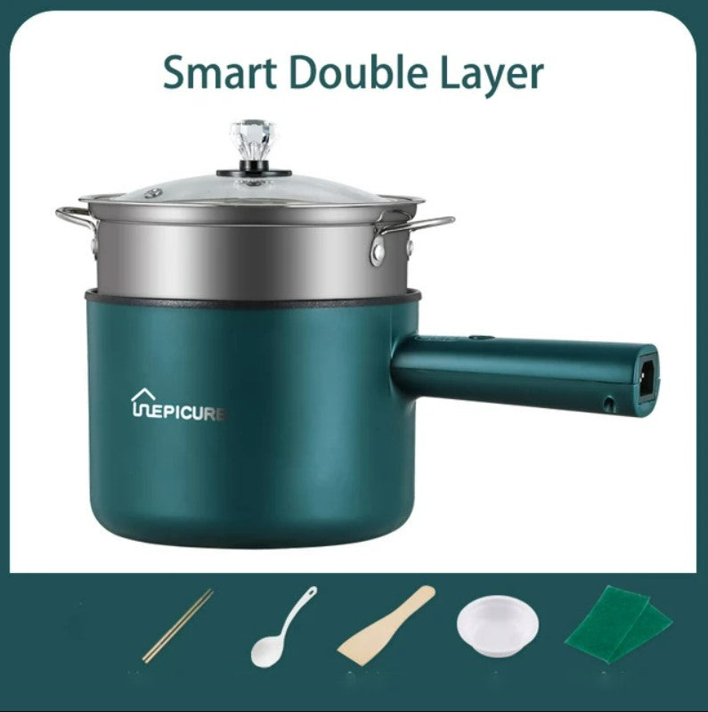 Multi Function Non-Stick  Electric Hot Pot 1.8L Large Capacity - Smart Green Double_0