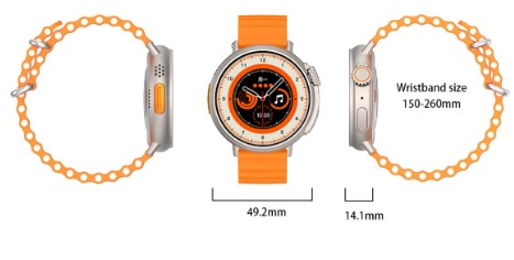 MT30 Smart Watch Ultra Long Range Waterproof - Orange_7