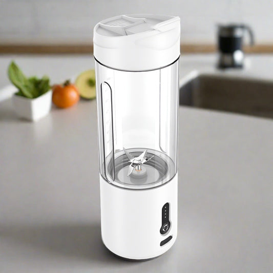 Portable Blender Cup USB Electric Fruit Juicer Rechargeable for Outdoor Sports Travel Camping - White_0