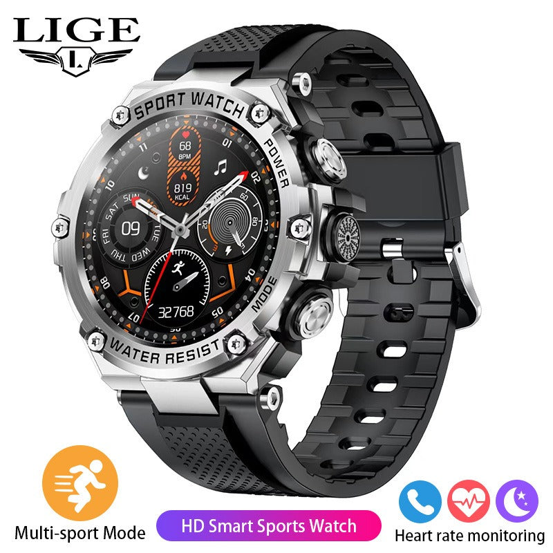 Sports Men's rugged watch Liga, Bluetooth - SILVER_0