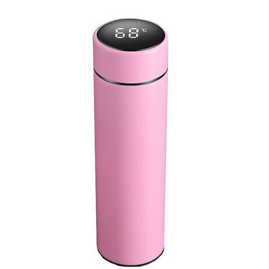 KloudTemp - 500ml Digital Thermometer Flask - Pink