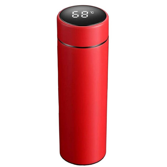 KloudTemp - 500ml Digital Thermometer Flask - Red