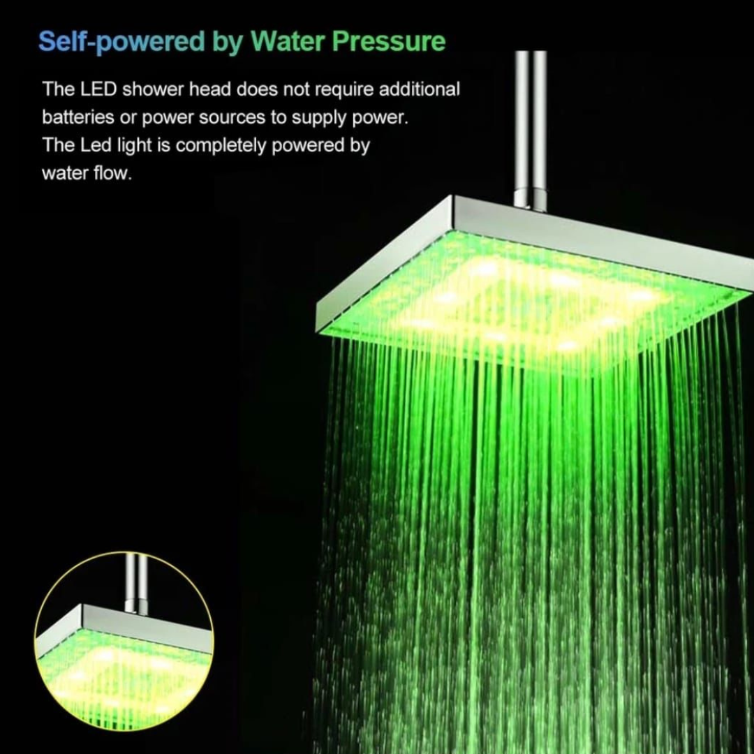 LED Colour Changing Shower Head