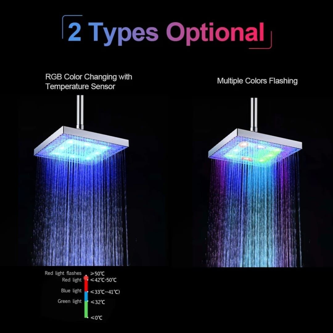 LED Colour Changing Shower Head